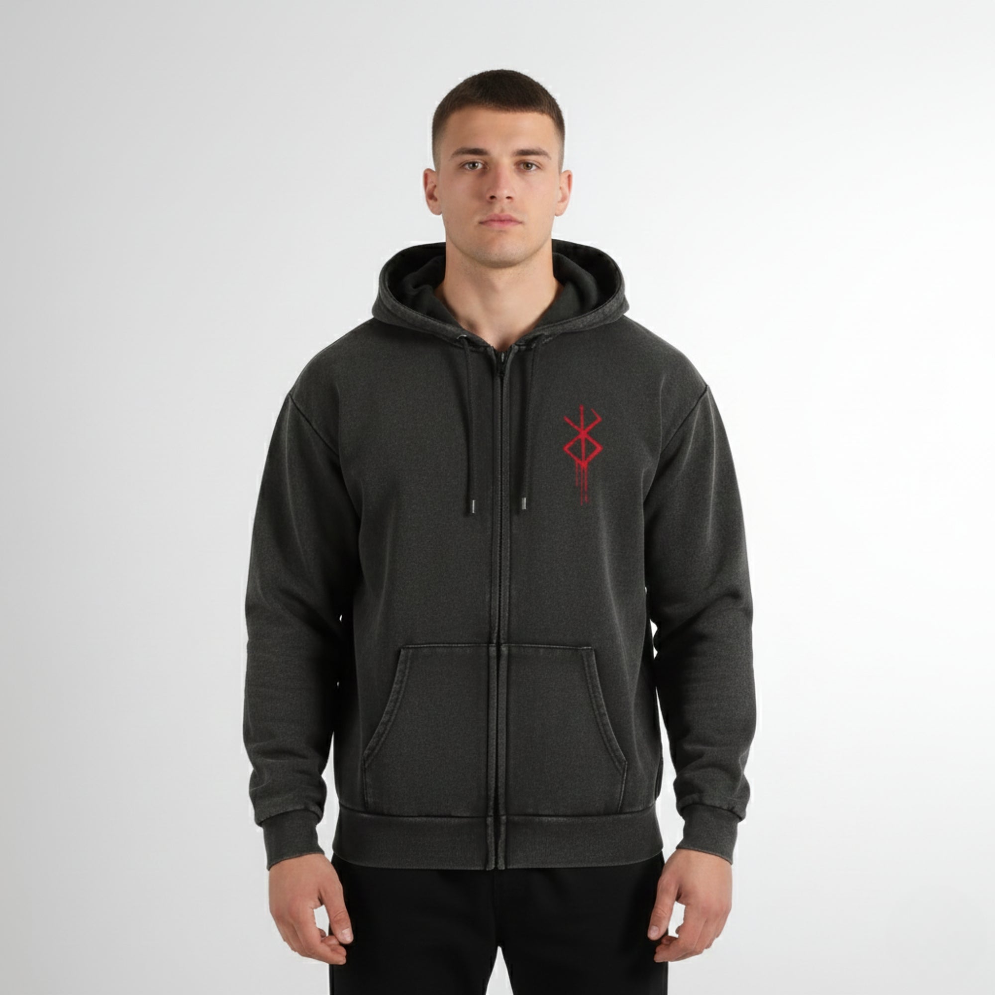 BERSERK ZIP-UP ACID HOODIE